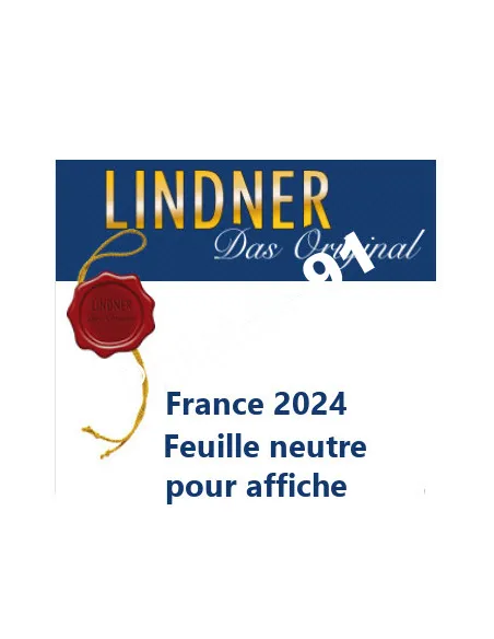 Feuille neutre LINDNER pour affiche 4 timbres, matériel philatélique