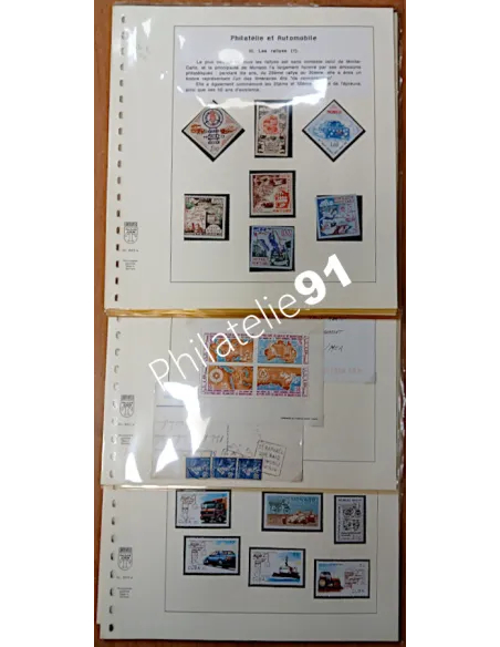 Lot thématique voitures, collection de timbres,  Lot de timbres