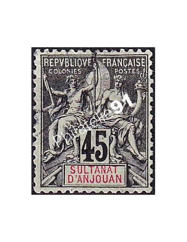 ANJOUAN, n° 18 oblitéré, timbres des colonies françaises