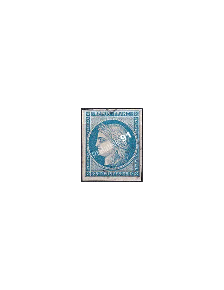 Timbre Classique n° 4 non dentelé oblitéré, collection timbres France