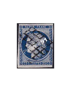 Timbre Classique n° 4a non dentelé oblitéré, collection timbres France