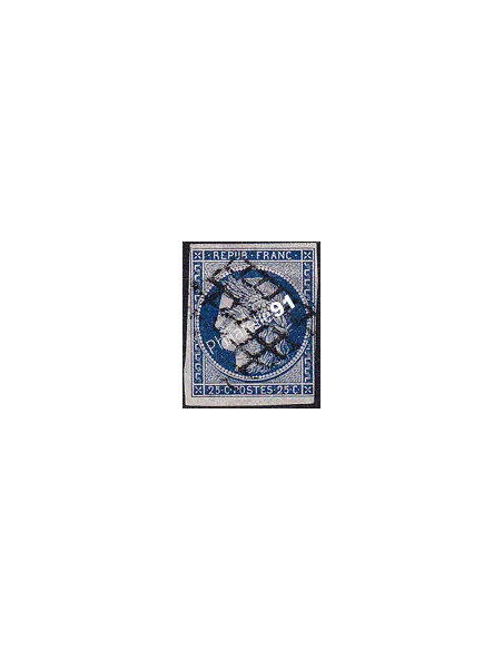 Timbre Classique n° 4a non dentelé oblitéré, collection timbres France
