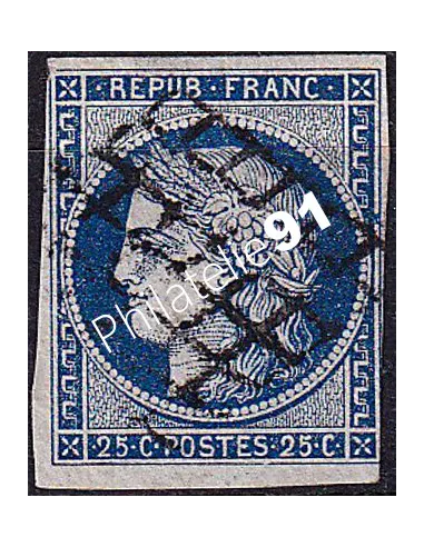 Timbre Classique n° 4a non dentelé oblitéré, collection timbres France