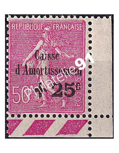 Timbre n° 254 neuf, coin de feuille, collection timbres France