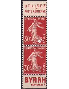 Timbre n° 360b, paire avec bande pub, timbres France