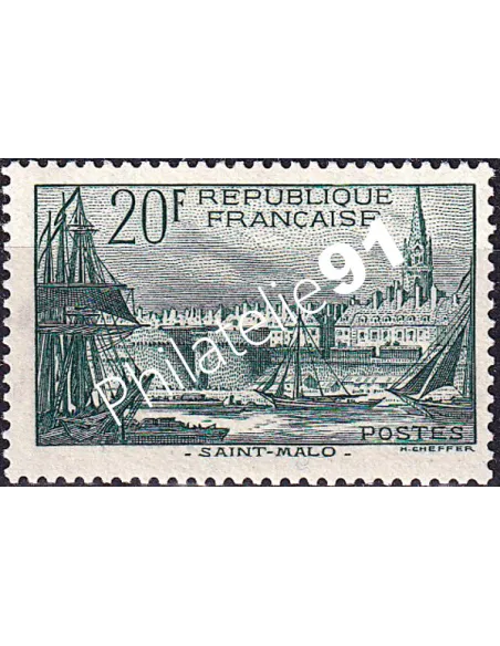 Timbre n° 394a, papier épais, timbres France