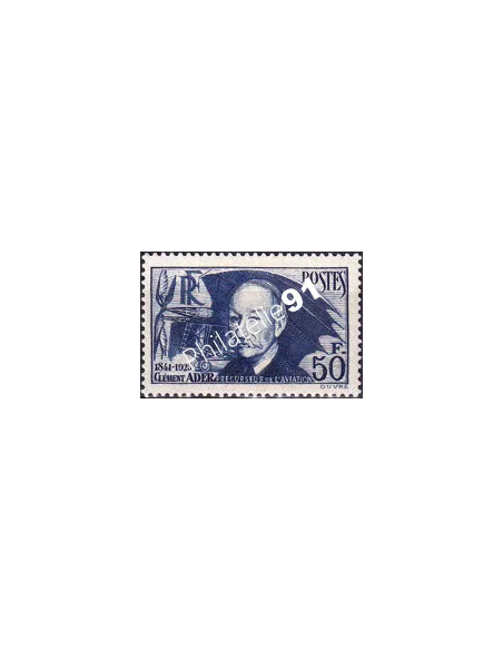 Timbre n° 398a, papier épais, timbres France