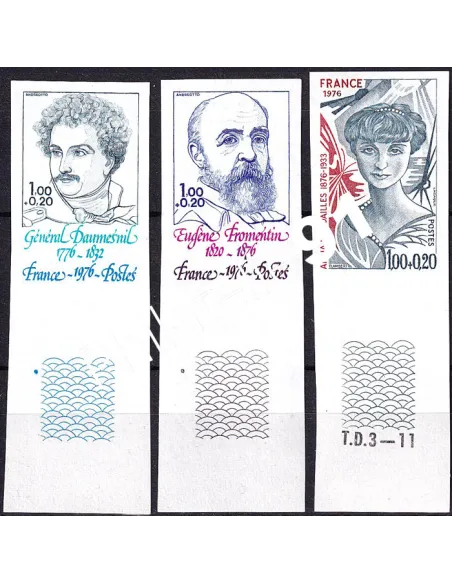 n° 1896 à 1898 non dentelés neufs, collection timbres France