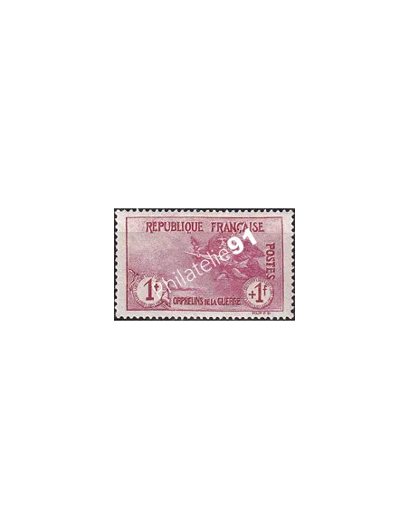 Timbre n° 154 charnière, très bon centrage, collection timbres France
