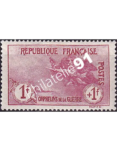 Timbre n° 154 charnière, très bon centrage, collection timbres France