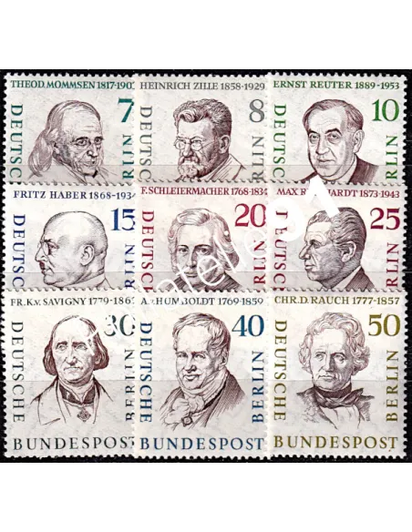 Timbres de BERLIN - n°  144 à 151 - personnages
