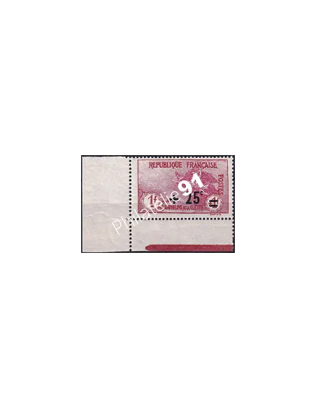 Timbre n° 168 neuf, bord de feuille interpanneau, timbres France