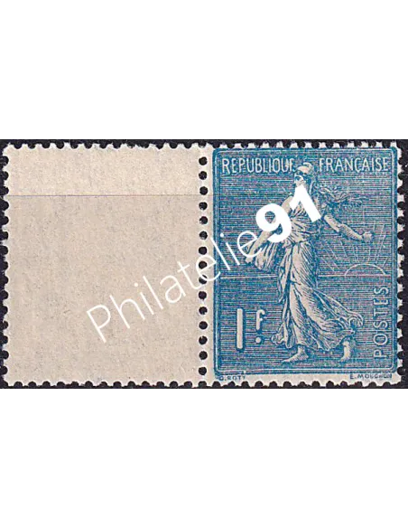 Timbre n° 205 neuf, avec bord interpanneau, collection timbres France