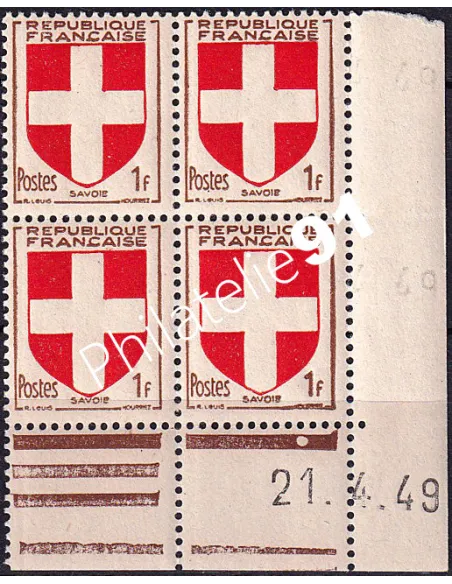 Coin daté sur timbre neuf n° 836, collection timbres France
