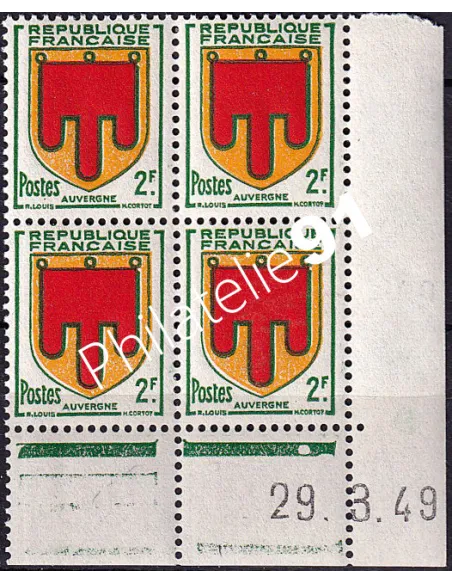 Coin daté sur timbre neuf n° 837, collection timbres France