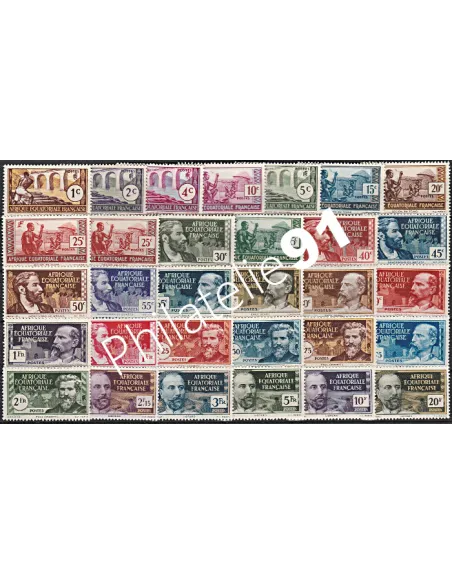 Timbres d'A.E.F. n° 33 et 62 - timbres des colonies