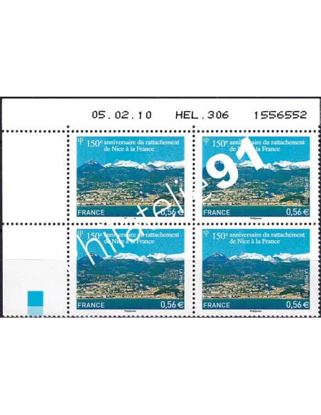 Coin daté sur timbre neuf n° 4457, collection timbres France