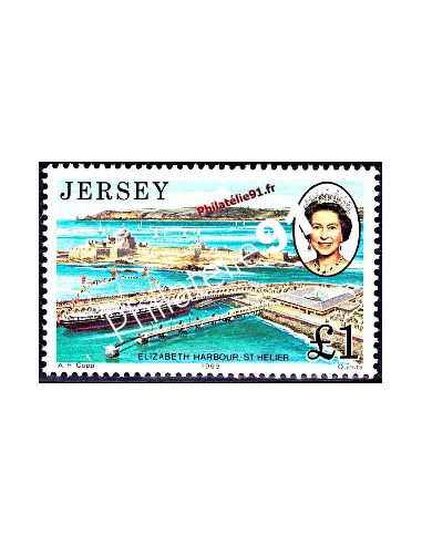 JERSEY Timbre n° 478 - Elizabeth II, Collection timbres Europe