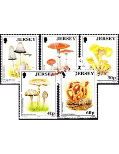 JERSEY - n°  633 à 637 - Champignons de Jersey