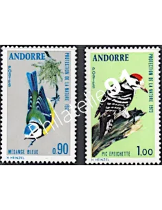 Timbre  ANDORRE FRANÇAIS n° 232 à 233 - Fleurs