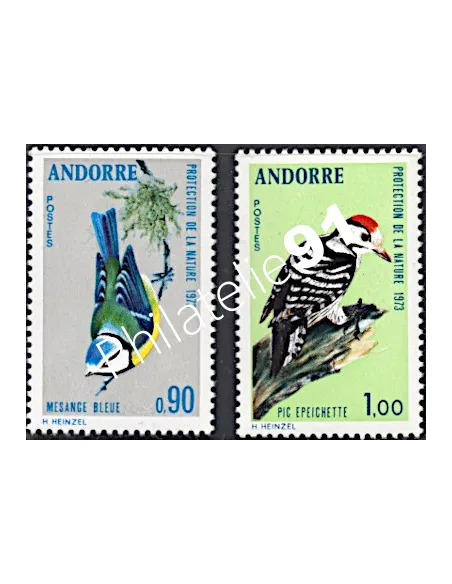 Timbre  ANDORRE FRANÇAIS n° 232 à 233 - Fleurs