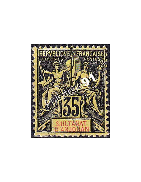 ANJOUAN, n° 17 oblitéré, timbres des colonies françaises