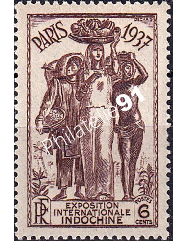 Indochine, n° 196 charnière, collection timbres colonies françaises