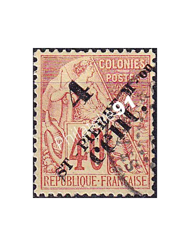 St-Pierre et Miquelon, n° 44 oblitéré, Timbres Colonies