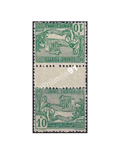 TUNISIE, n° 76a neuf, paire tête-bêche, Qualité TB, Colonies