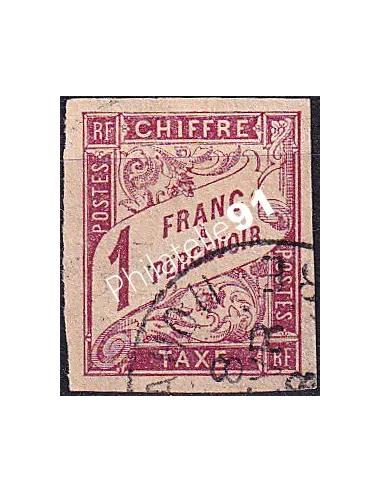 Colonies générales, Timbre-taxe n° 25 ND oblitéré, Colonies françaises