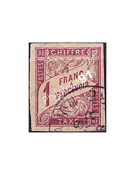 Colonies générales, Timbre-taxe n° 25 ND oblitéré, Colonies françaises