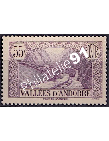 Timbre n° 66 neuf, collection Timbre Andorre Français