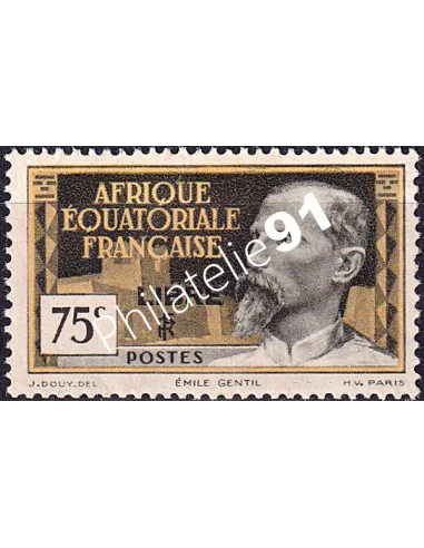 A.E.F., n° 112 charnière, timbre signé, timbres colonies françaises