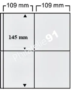 Feuilles Compact A4 - 4 cases , matériel philatélie