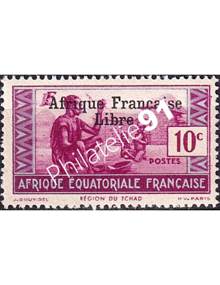 A.E.F., n° 160 charnière, collection timbres colonies françaises