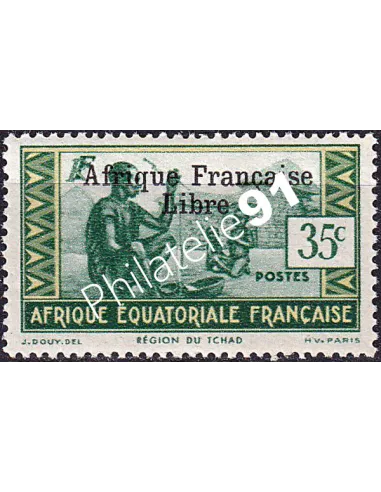 A.E.F., n° 164 charnière, collection timbres colonies françaises
