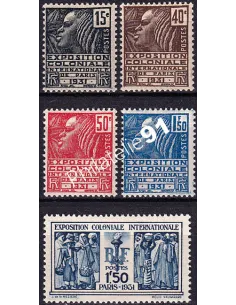 Timbres n° 270 à 274 neufs, collection timbres France