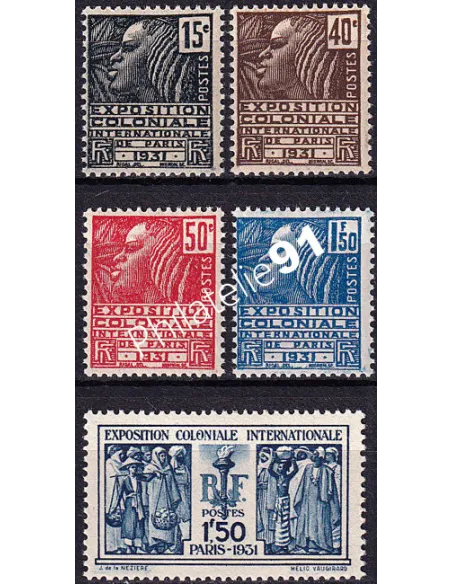 Timbres n° 270 à 274 neufs, collection timbres France