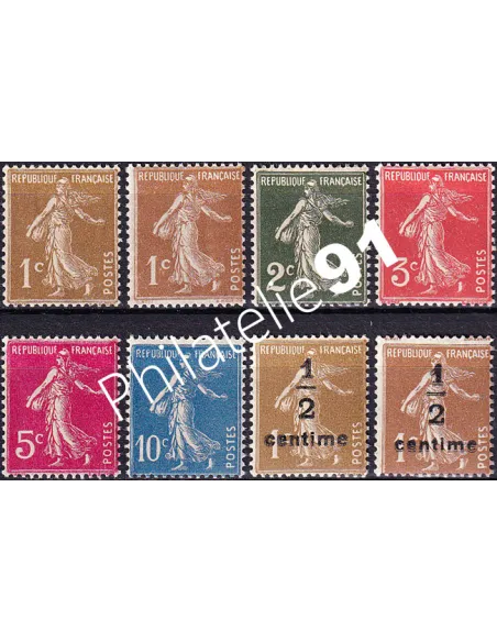 Timbres n° 277A à 279B neufs, collection timbres France