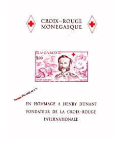 Timbres de MONACO - BF n° 15 - Croix-Rouge Monégasque - Henry Dunant