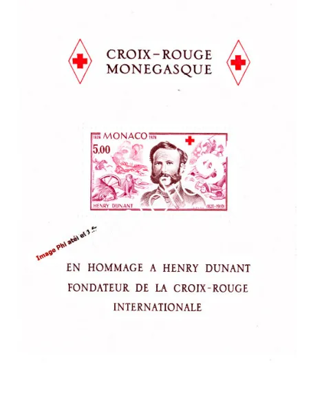 Timbres de MONACO - BF n° 15 - Croix-Rouge Monégasque - Henry Dunant