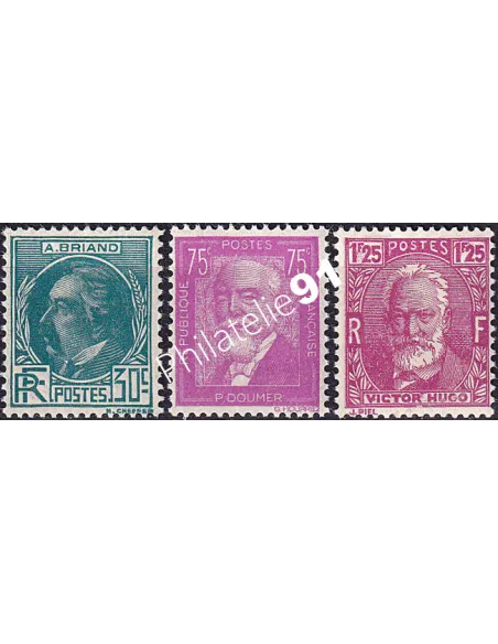 Timbres n° 291 à 293 neufs, collection timbres France