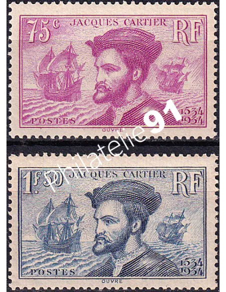 Timbres n° 296 à 297 neufs, collection timbres France