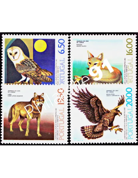 PORTUGAL - n° 1468 à 1471 - Animaux du zoo de Lisbonne