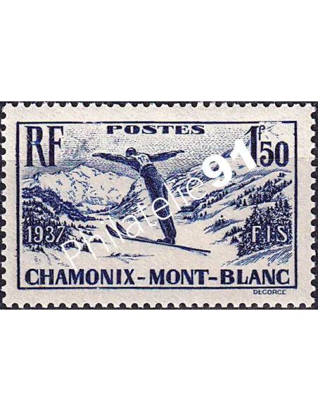 Timbre n° 334 neuf, collection timbres France