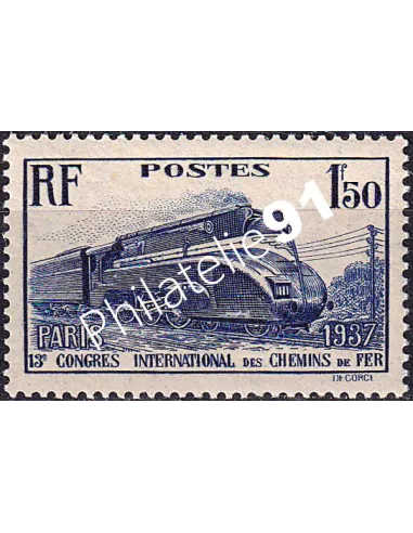 Timbre n° 340 neuf, collection timbres France