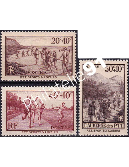 Timbres n° 345 à 347 neufs, collection timbres France