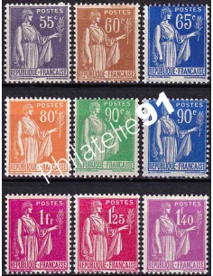 Timbres n° 363 à 371 neufs, collection timbres France