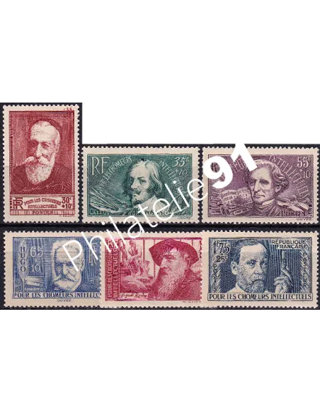 Timbres n° 380 à 385 neufs, collection timbres France