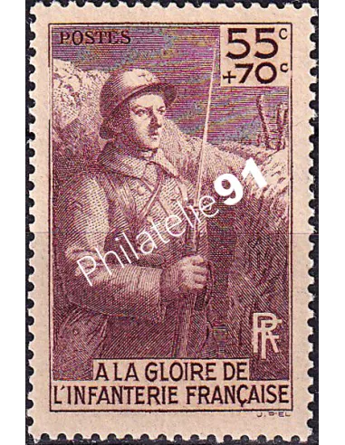 Timbre n° 386 neuf, collection timbres France